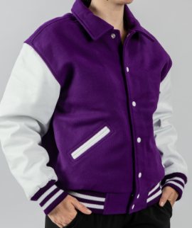 purple white jacket