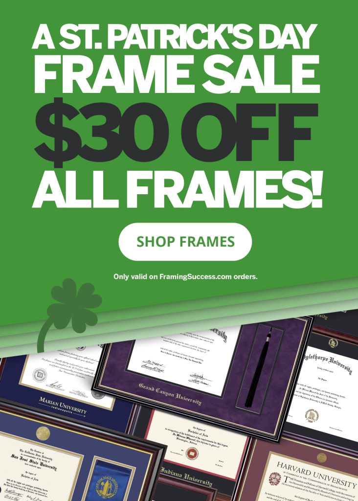 Framing Success St. Patrick's Day Sale